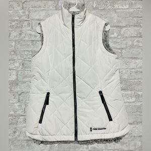 Free Country Women's Reversible Puffer Vest Sherpa Size Medium